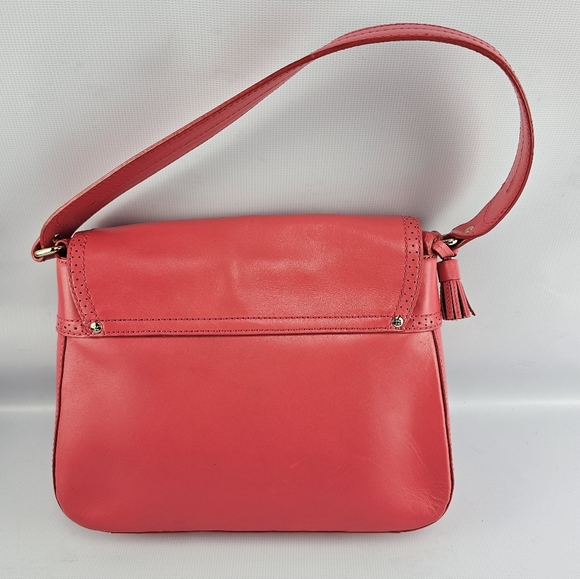Kate Spade New York Nature Pink Leather Flap Shoulder Bag Purse - Picture 2 of 12